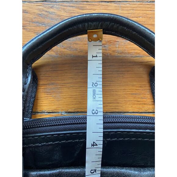 FOSSIL Black Leather Padded Mens Attache - Picture 9 of 12